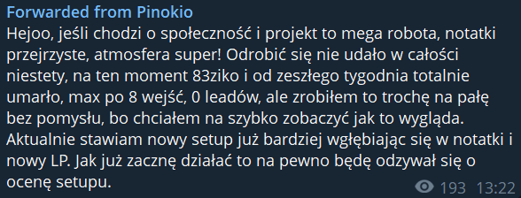Opinia od Pinokio